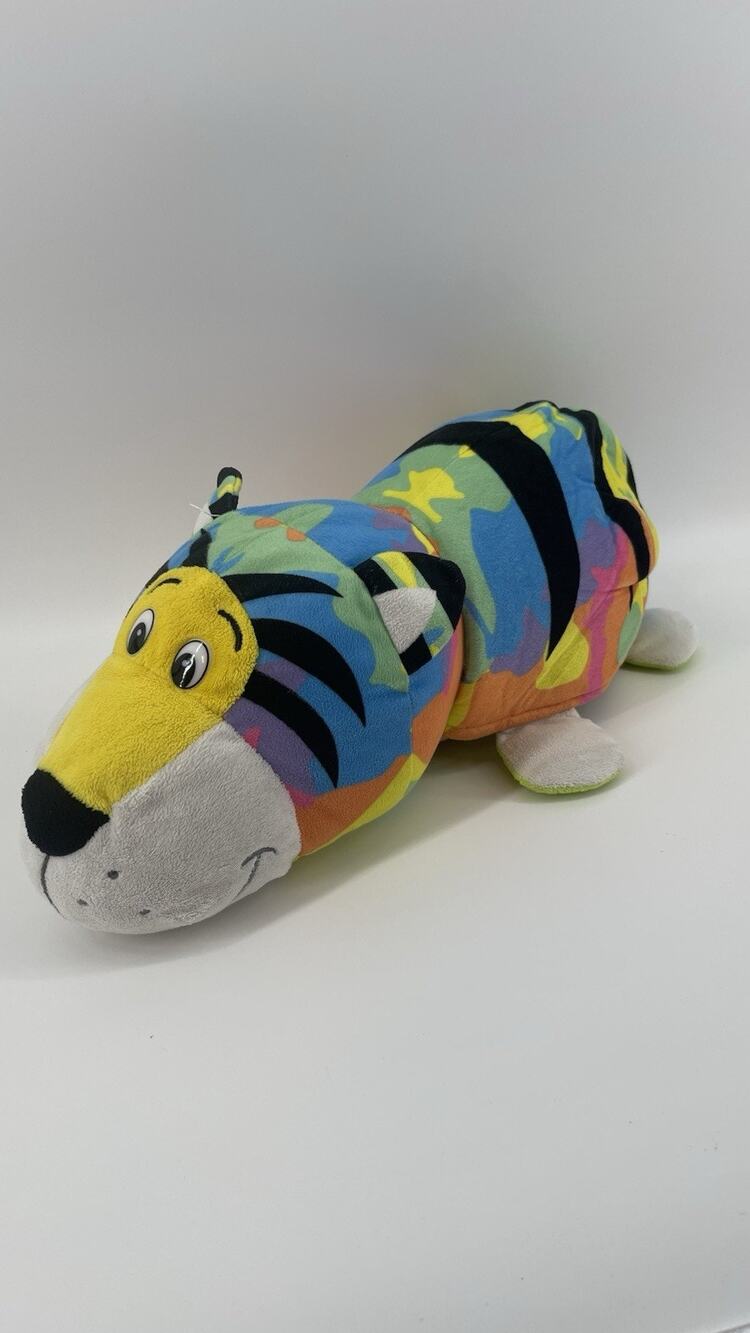 FlipaZoo Stuffed Animal 16" Gildy Tiger to Toby Turtle Plush